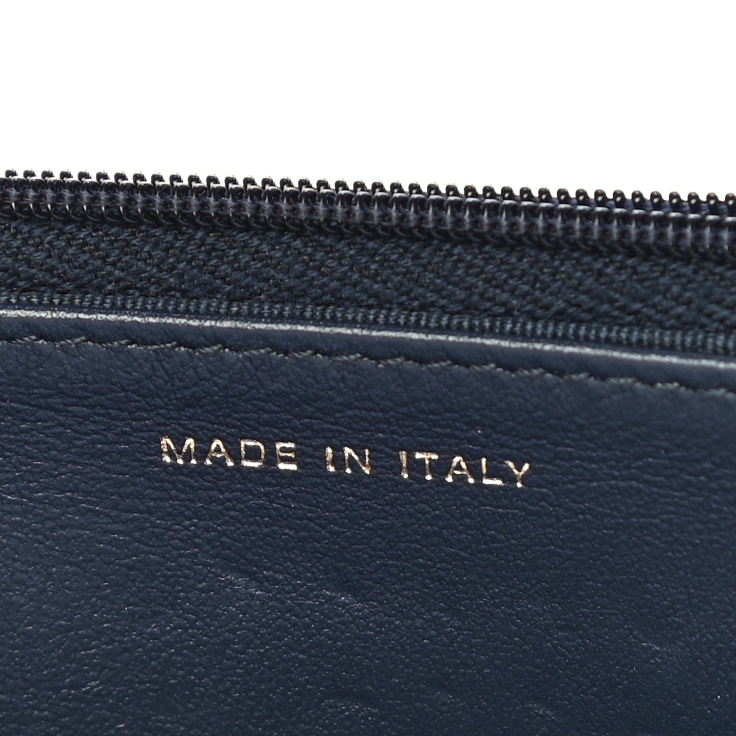 Caviar Quilted Wallet On Chain WOC Navy Blue
