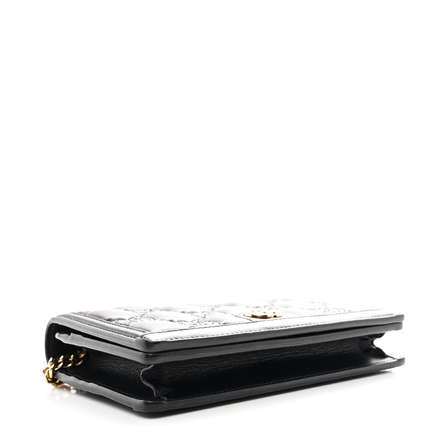 Gucci Calfskin GG Matelasse Chain Wallet Black 4 of 9