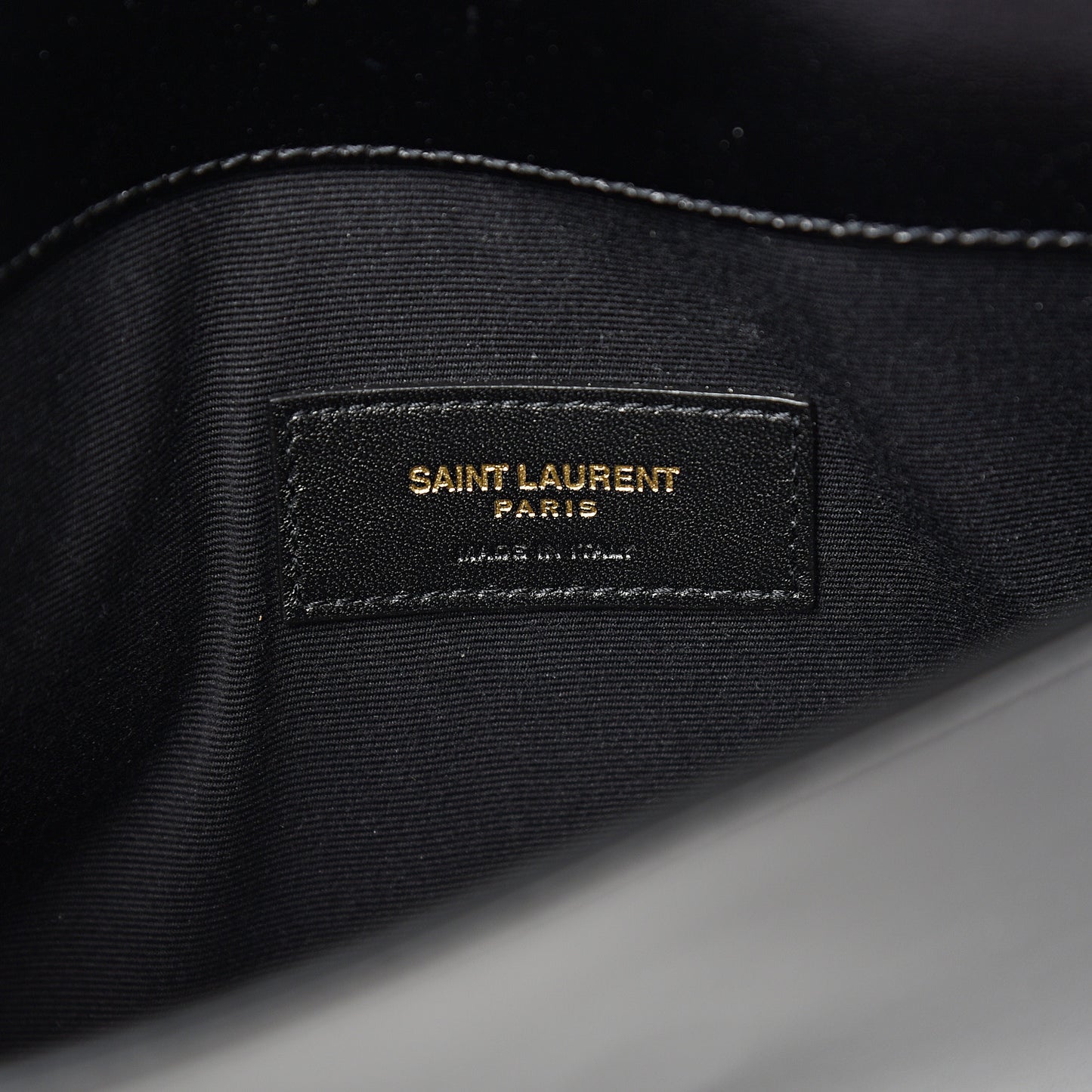 Smooth Shiny Calfskin Monogram Uptown Pouch Black