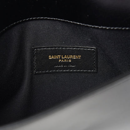 Saint Laurent Smooth Shiny Calfskin Monogram Uptown Pouch Black 5 of 7