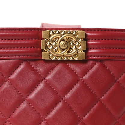 Chanel Calfskin Quilted Boy Bucket Bag Red 8 of 10