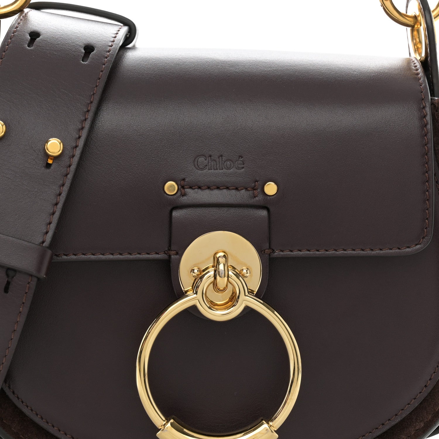 Chloe Calfskin Small Tess Bag Black Raisin 7 of 9