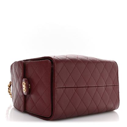 Chanel Caviar Quilted Small Chanel 25 Handbag Burgundy 4 of 10