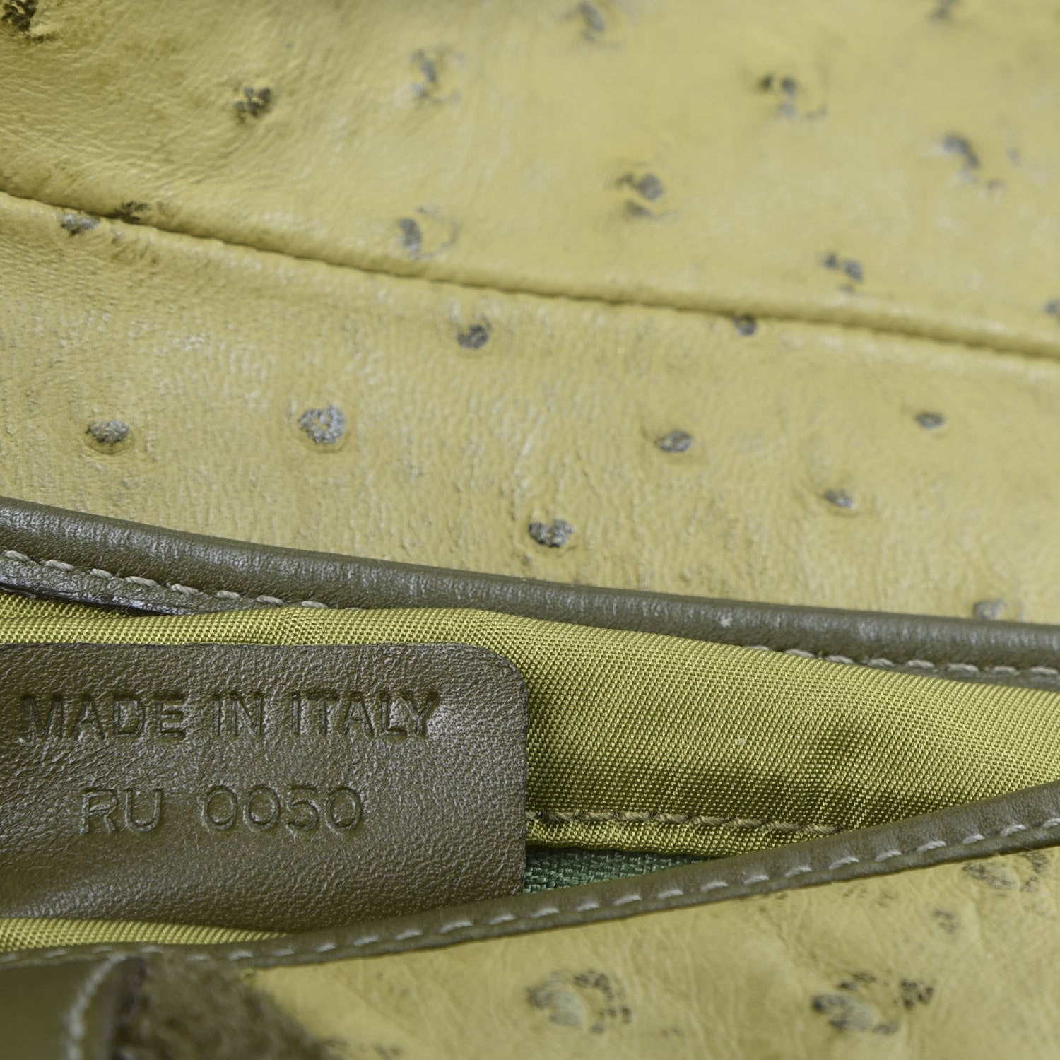 Christian Dior Ostrich Double Saddle Bag Green 8 of 9