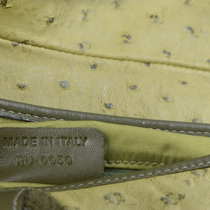 Christian Dior Ostrich Double Saddle Bag Green 8 of 9