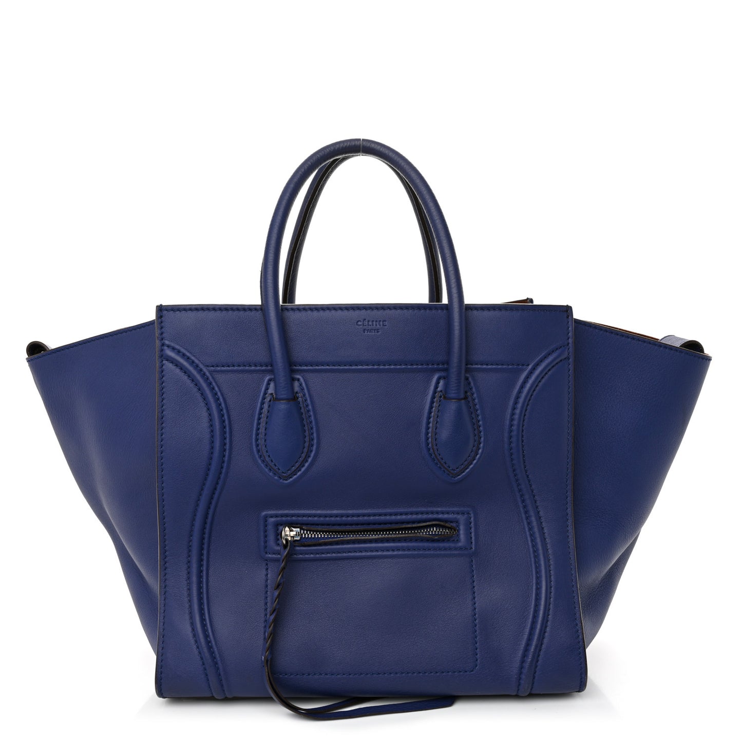 Grained Calfskin Medium Phantom Luggage Indigo