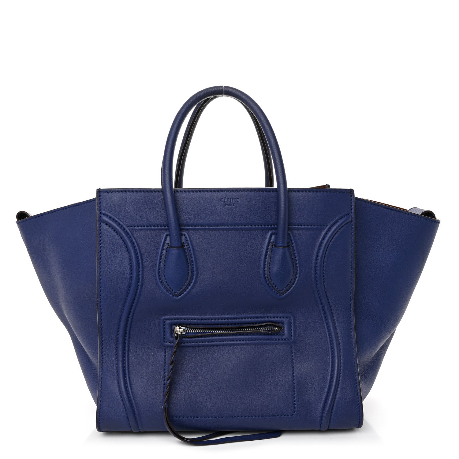 Celine Grained Calfskin Medium Phantom Luggage Indigo 1 of 10