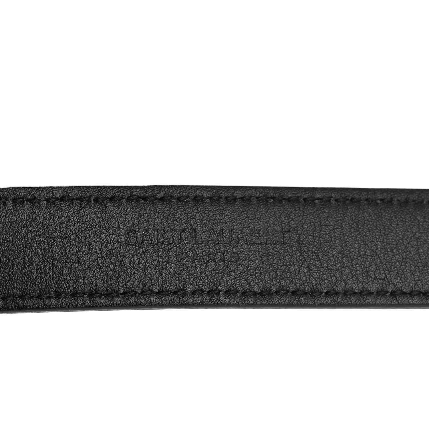 Saint Laurent Smooth Calfskin Monogram Square Buckle Belt 90 Black 3 of 7