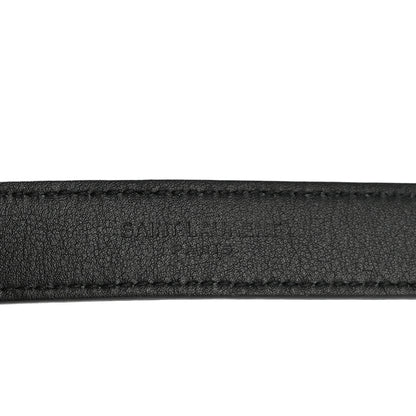 Saint Laurent Smooth Calfskin Monogram Square Buckle Belt 90 Black 3 of 7