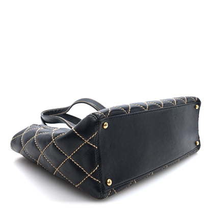 Chanel Calfskin Wild Stitch Large Tote Black 4 of 10