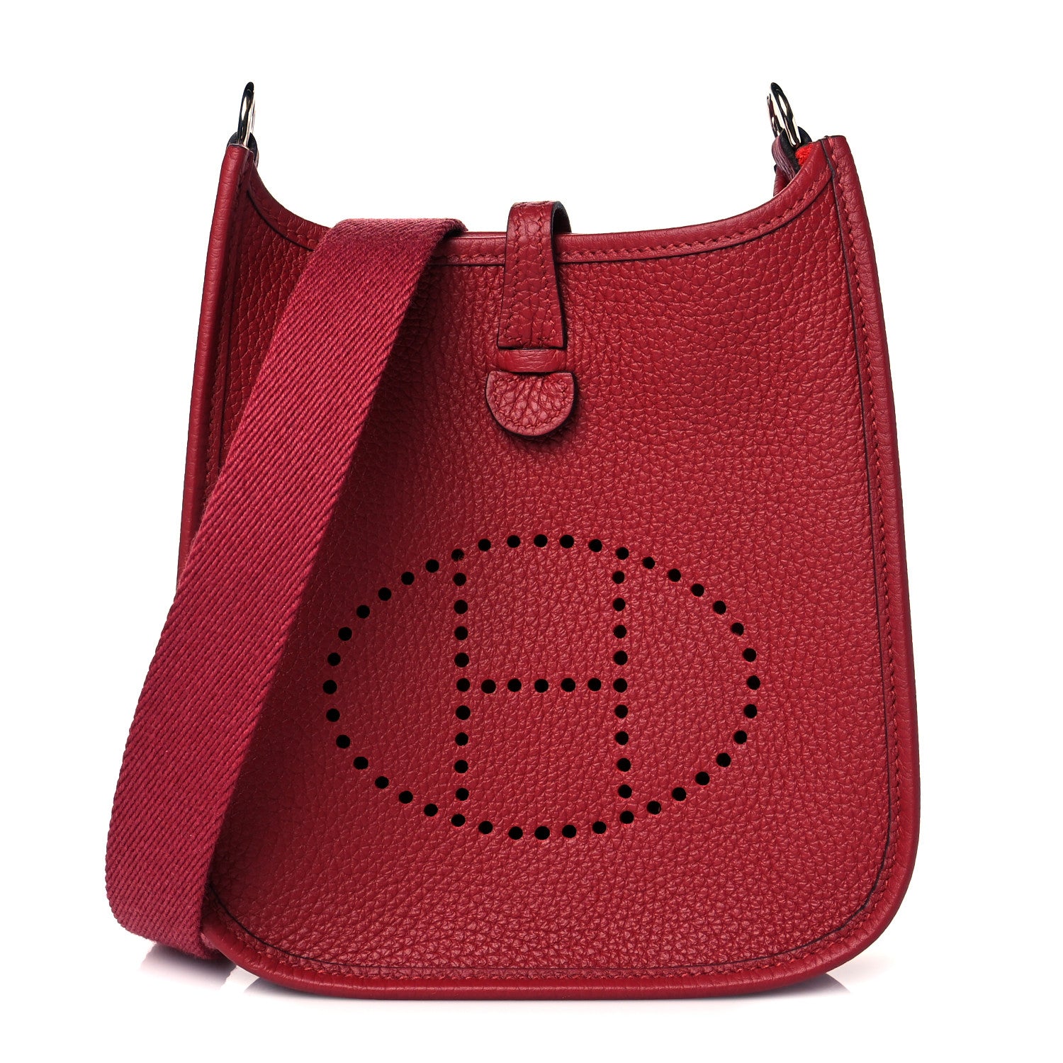 Hermes Taurillon Clemence Evelyne TPM Rouge Grenat 1 of 10