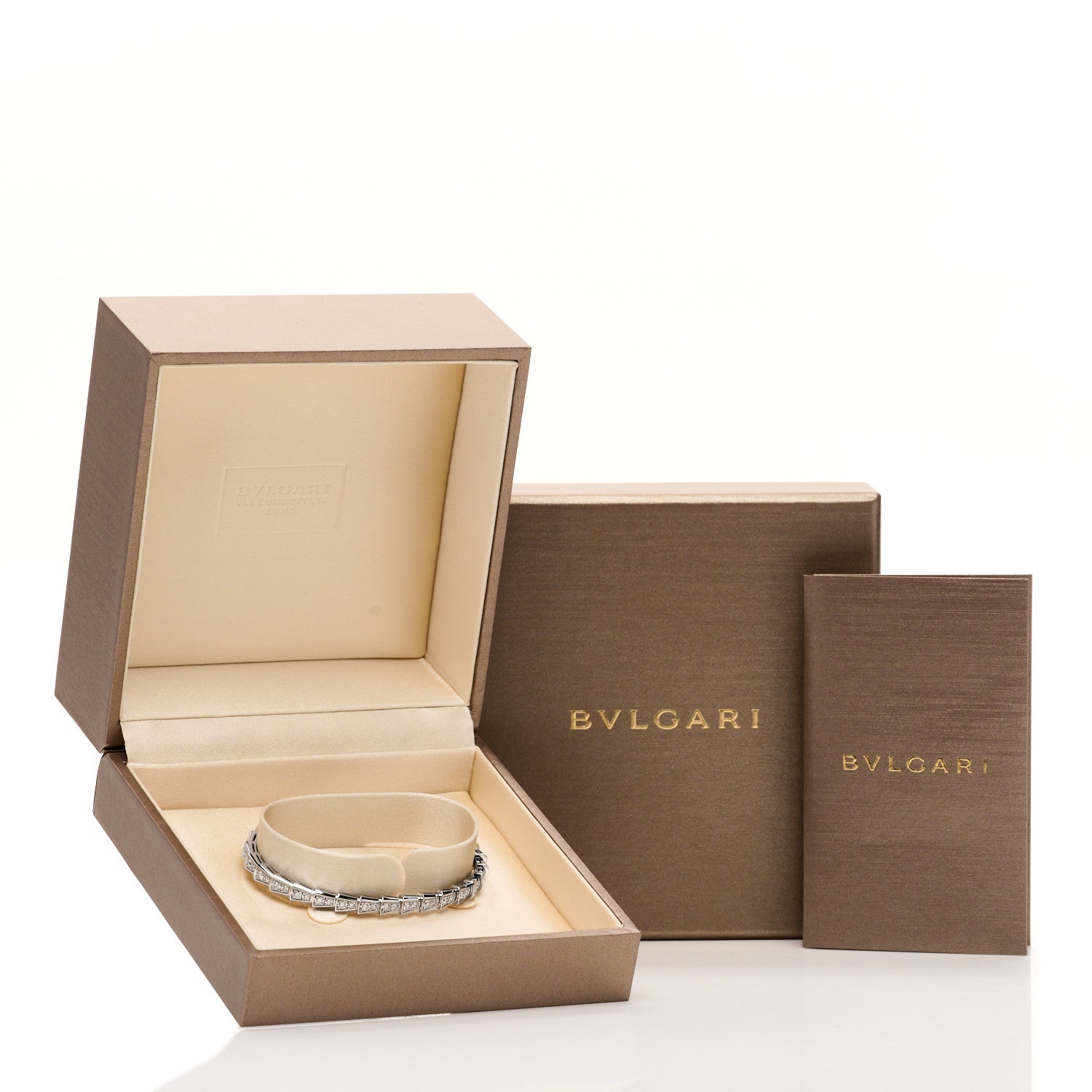 Bulgari 18K White Gold Diamond Serpenti Viper Pave Bracelet M 6 of 6