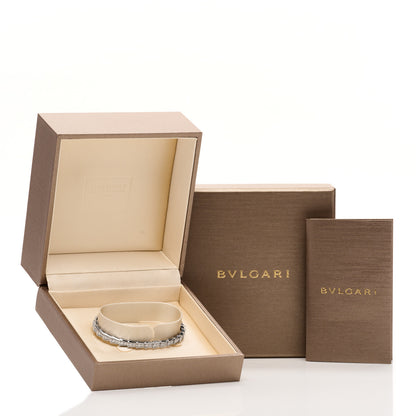 Bulgari 18K White Gold Diamond Serpenti Viper Pave Bracelet M 6 of 6