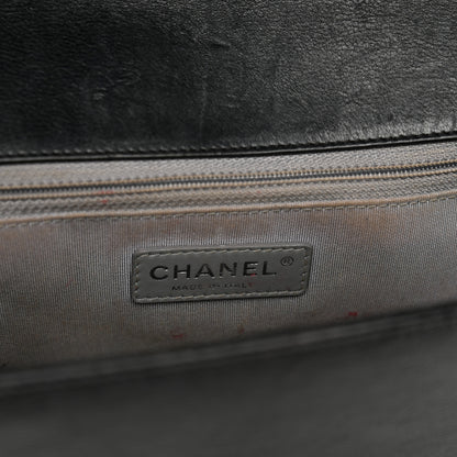 Chanel Calfskin Quilted Double Stitch New Medium Boy Flap Black 7 of 12