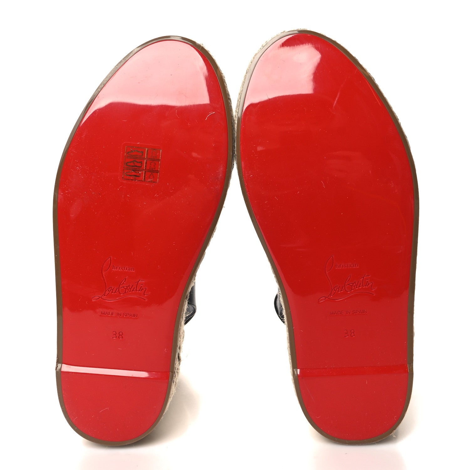 Christian Louboutin Goatskin Mariza Zeppa 130 Espadrille Sandals 38 Black 5 of 7