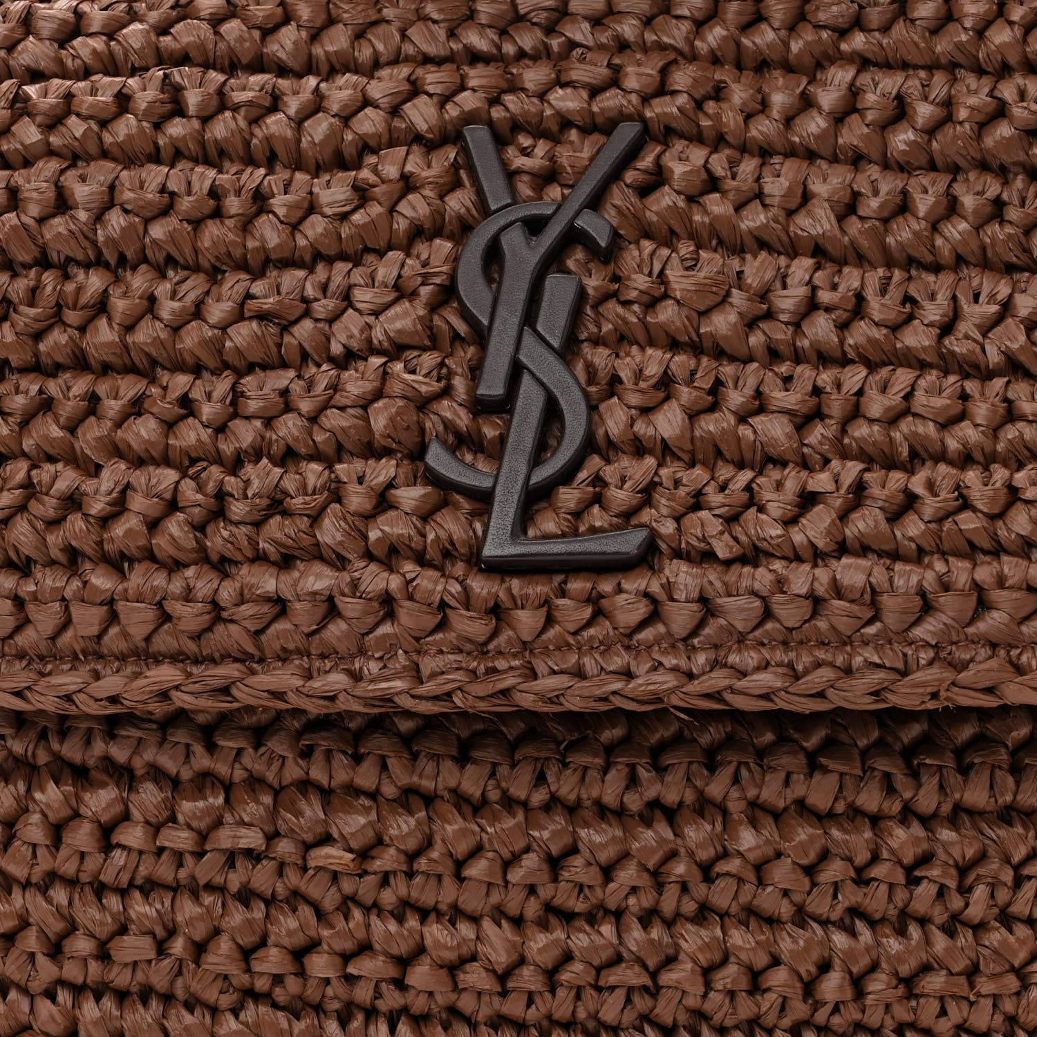 Saint Laurent Raffia Calfskin Monogram Medium Niki Chain Satchel New Nut 9 of 11