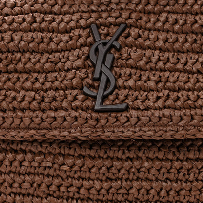 Saint Laurent Raffia Calfskin Monogram Medium Niki Chain Satchel New Nut 9 of 11