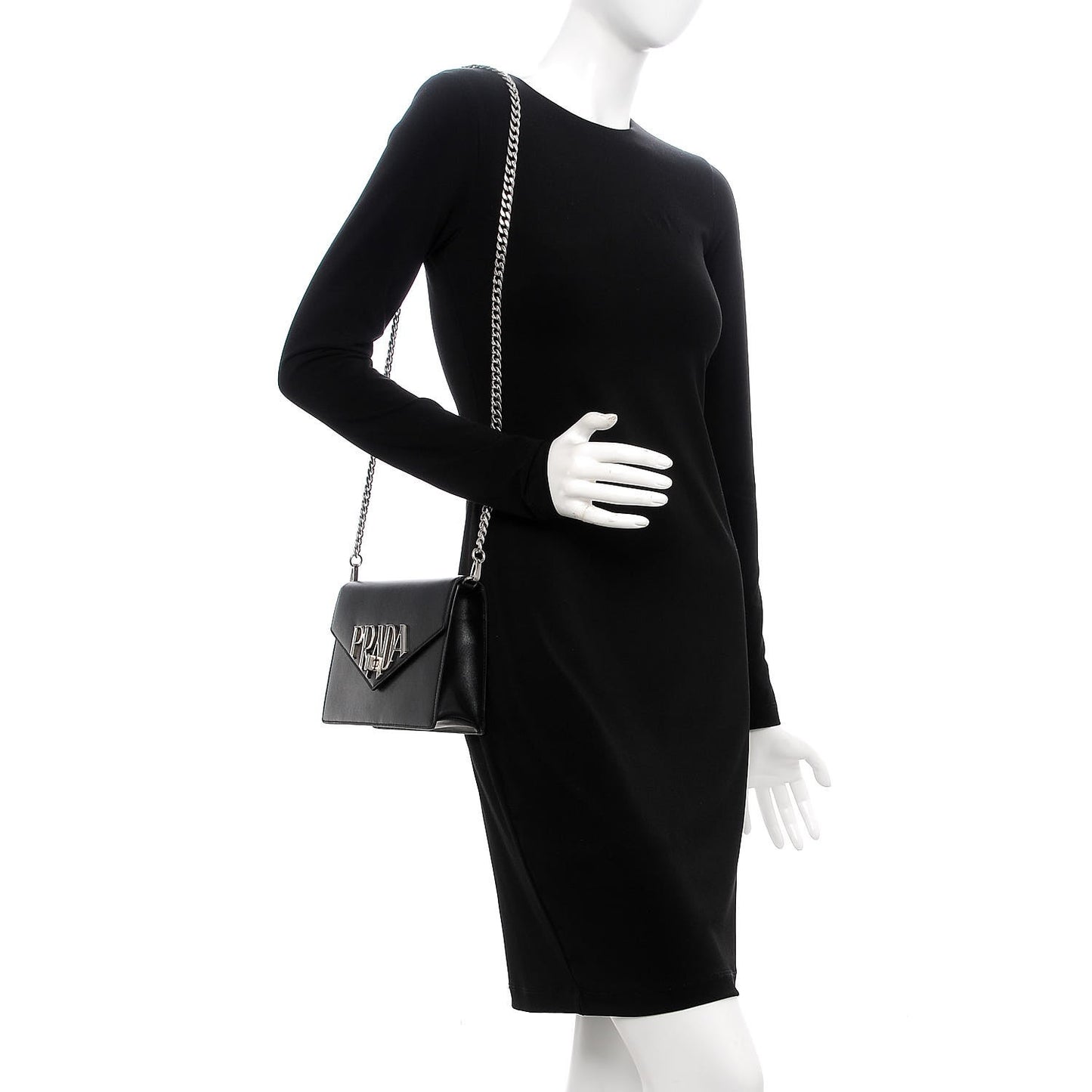 Soft Calf Logo Crossbody Nero Black