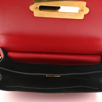 Prada City Calfskin Saffiano Cahier Bag Fuoco Black 5 of 13