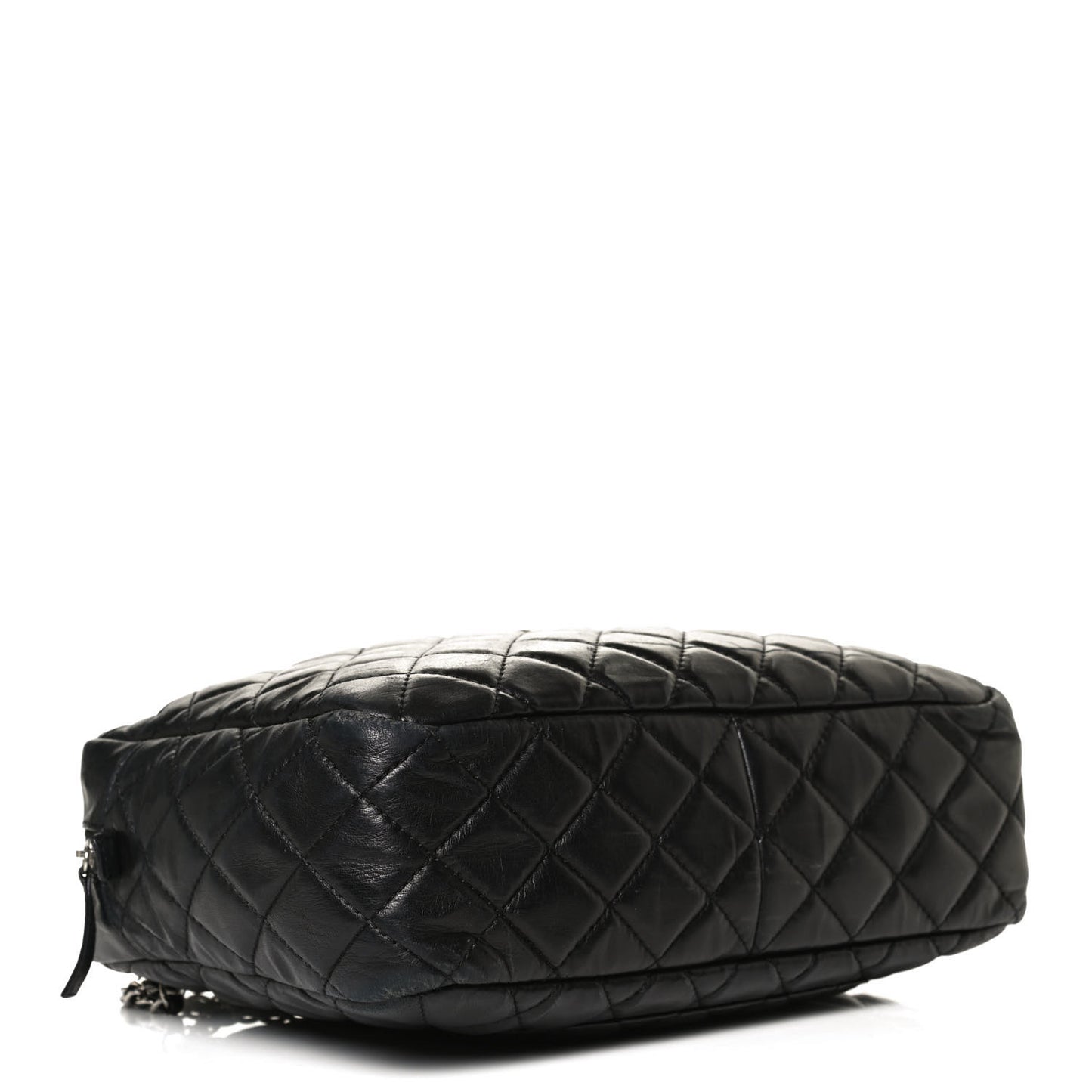 Lambskin Quilted Medium Camera Case Black