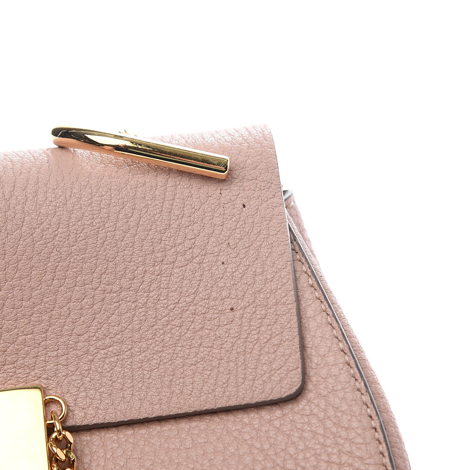 Chloe Grained Lambskin Mini Drew Shoulder Bag Cement Pink 10 of 13
