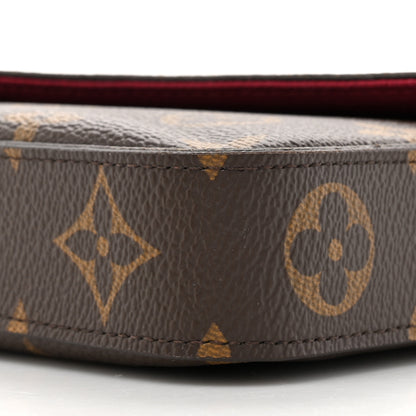 Louis Vuitton Monogram Pochette Felicie Chain Wallet Fuchsia 11 of 14