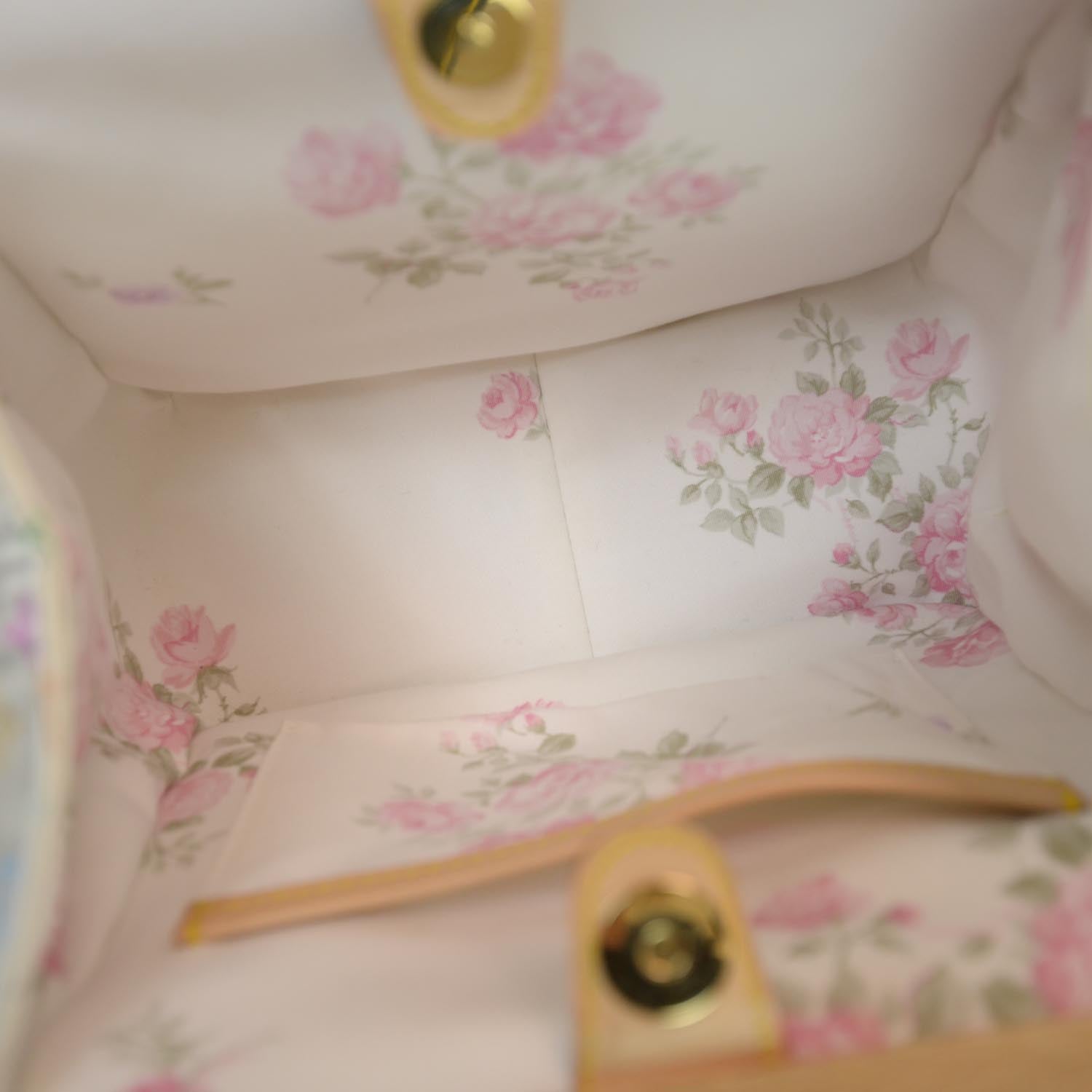 Louis Vuitton Silk Satin Monogram Multicolor Abelia White 6 of 6