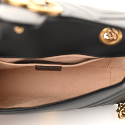 Gucci Calfskin Matelasse Mini GG Marmont Shoulder Bag Black 5 of 14