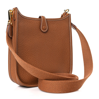 Hermes Taurillon Clemence Evelyne TPM Gold 3 of 10
