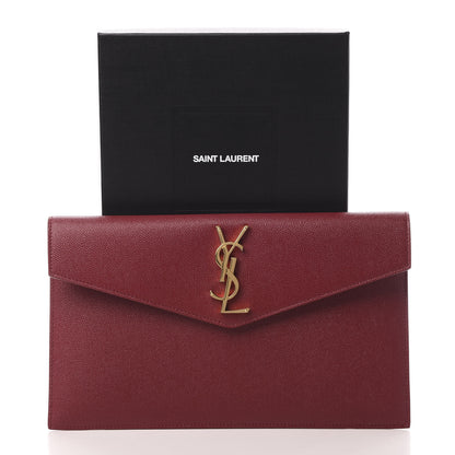 Saint Laurent Grain De Poudre Uptown Pouch Red 8 of 8