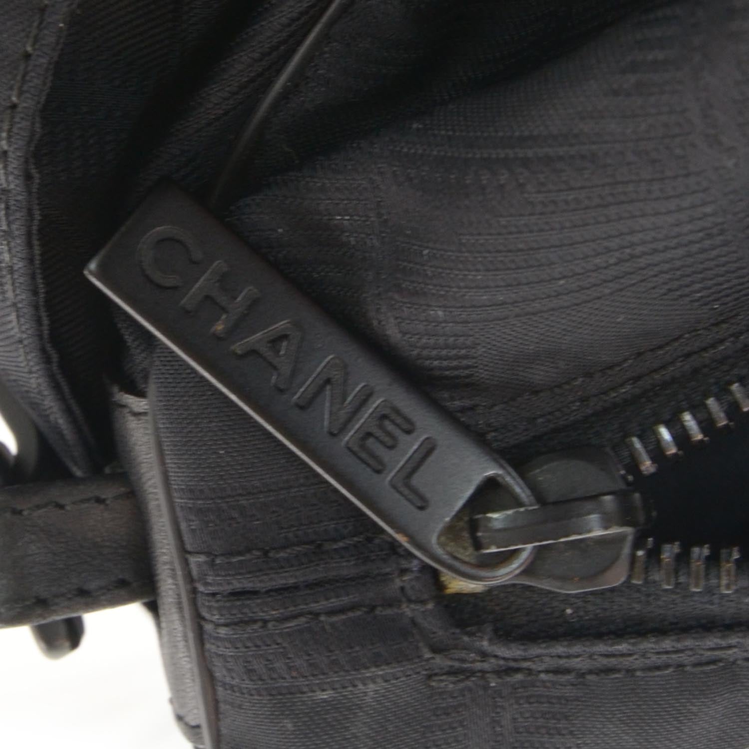 Chanel Nylon Travel Duffel Bag Black 6 of 9