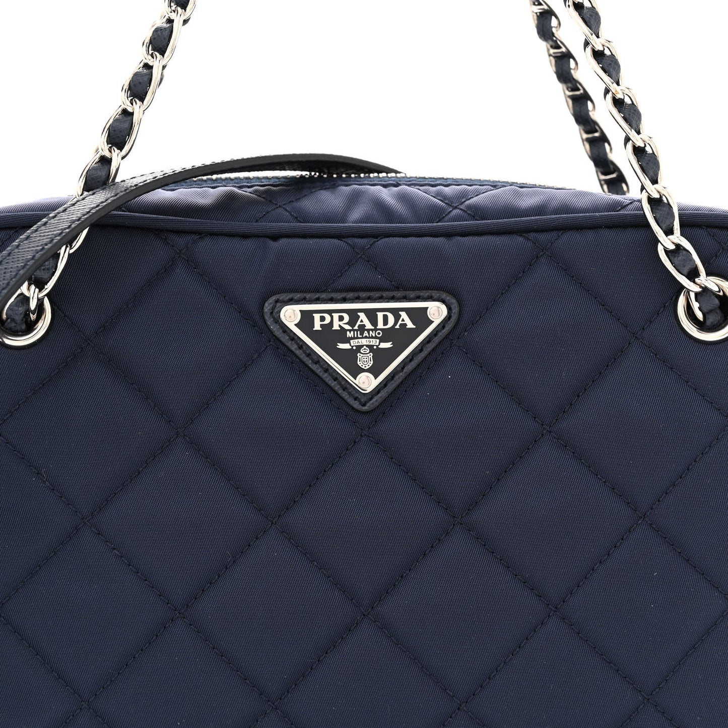 Nylon Tessuto Impuntu Quilted Bandoliera Crossbody Bag Baltico