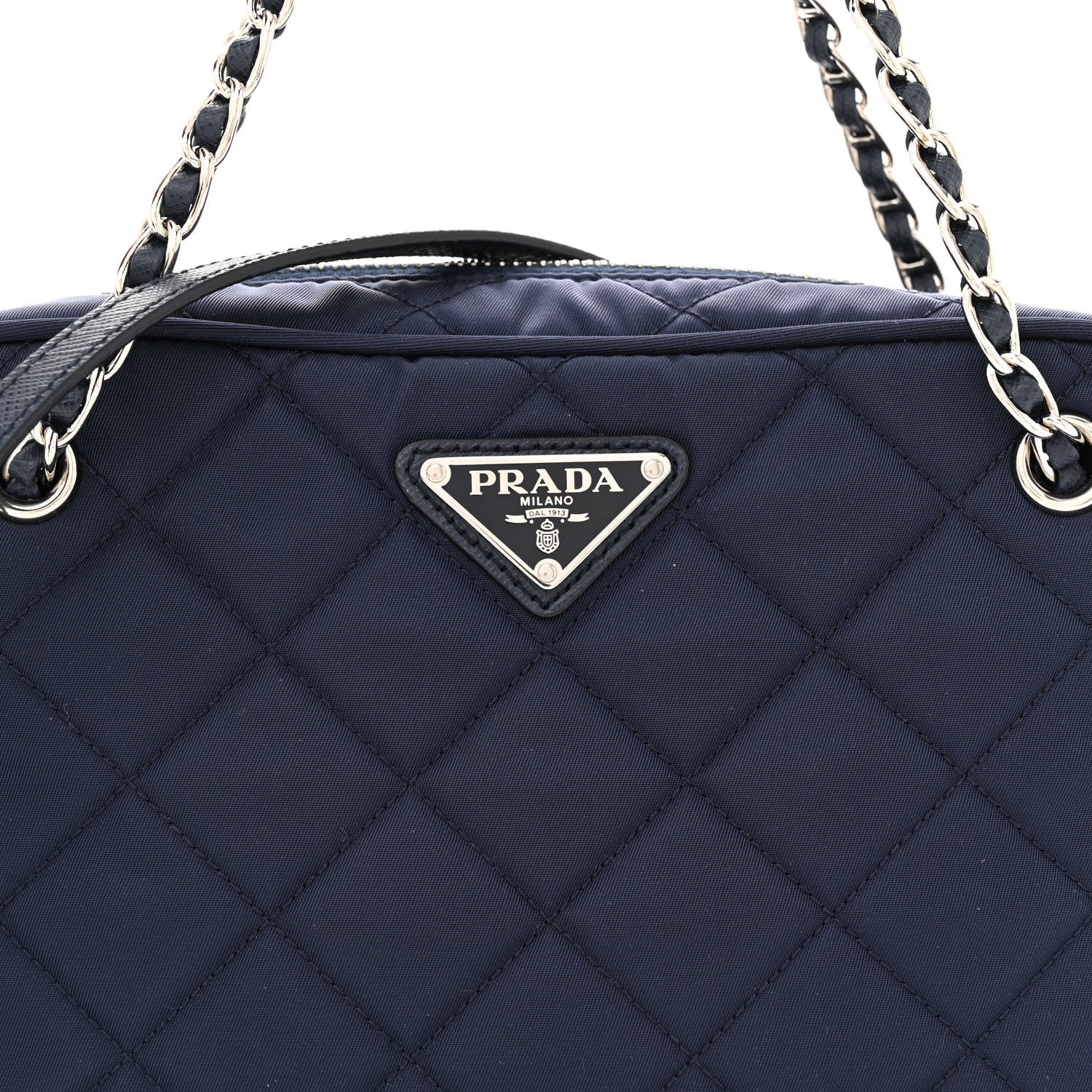 Prada Nylon Tessuto Impuntu Quilted Bandoliera Crossbody Bag Baltico 7 of 10