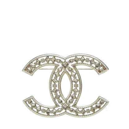 Chanel CC Brooch Light Gold 1 of 4