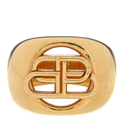 Balenciaga BB Signet Ring 54 Gold 1 of 4