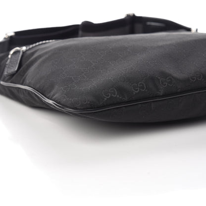 Gucci Nylon Monogram Medium Flat Messenger Bag Black 8 of 9