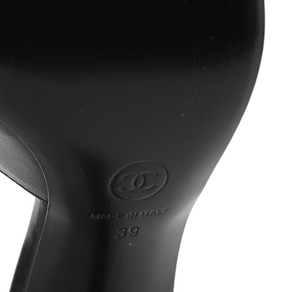 Chanel Lambskin Mary Jane Pumps 39 Black White 7 of 10