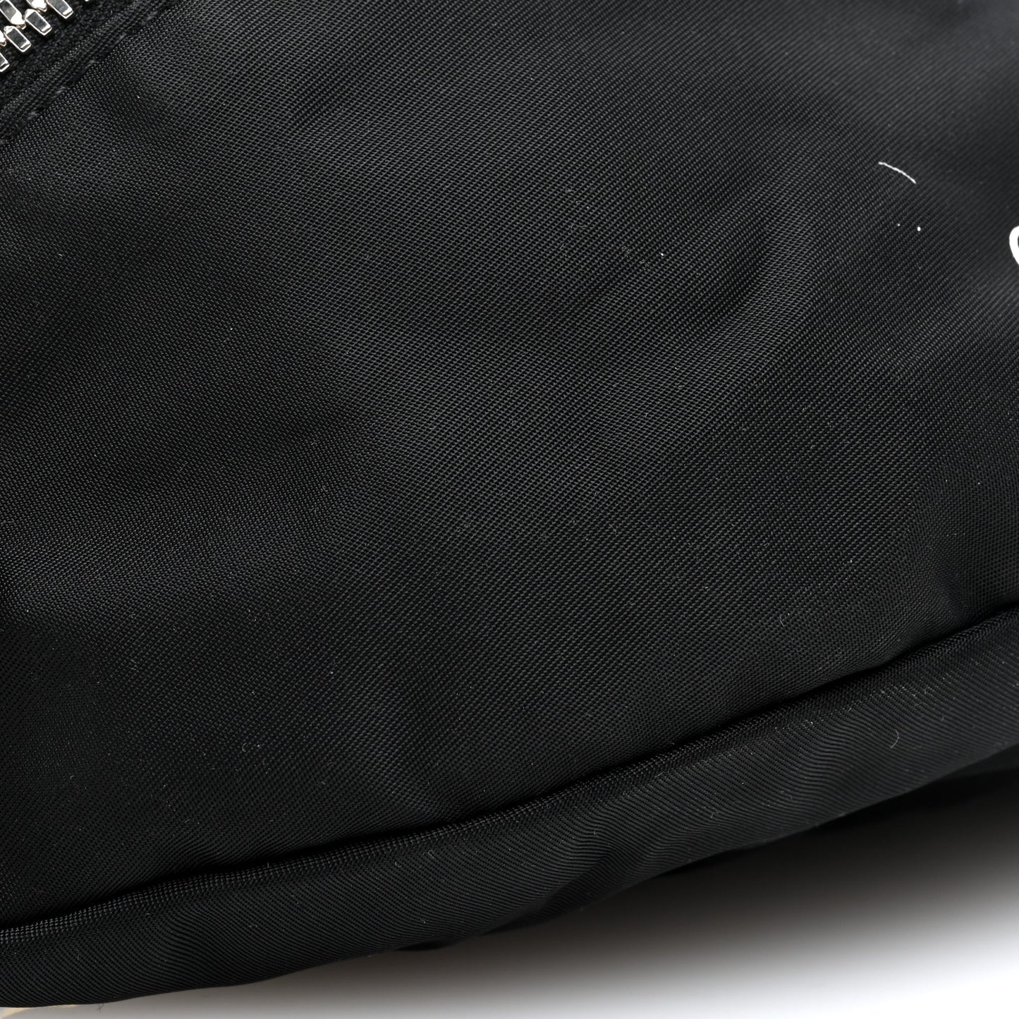 Canvas Logo Print Belt Bag Black