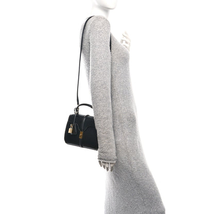 Celine Satinated Calfskin Mini 16 Top Handle Bag Black 2 of 12