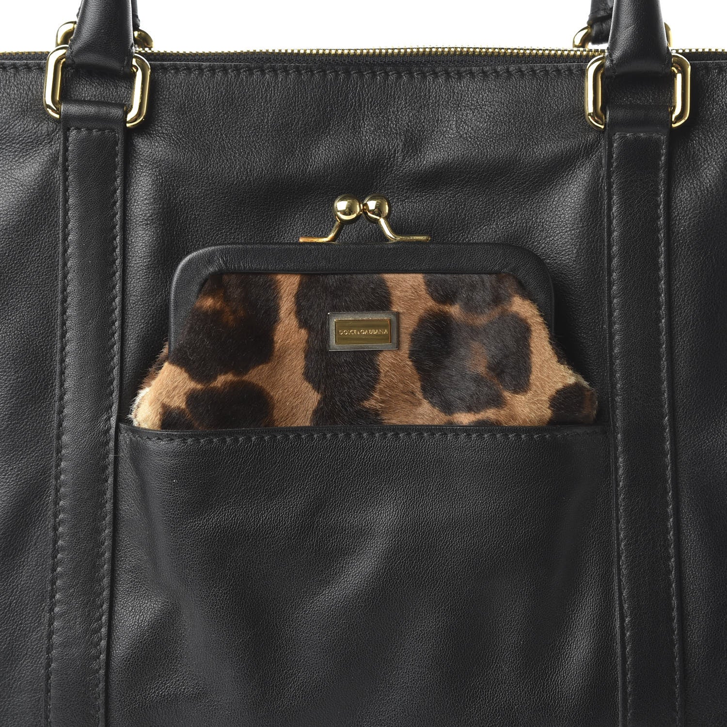 Dolce & Gabbana Calfskin Calf Hair Leopard Print Tote 9 of 9