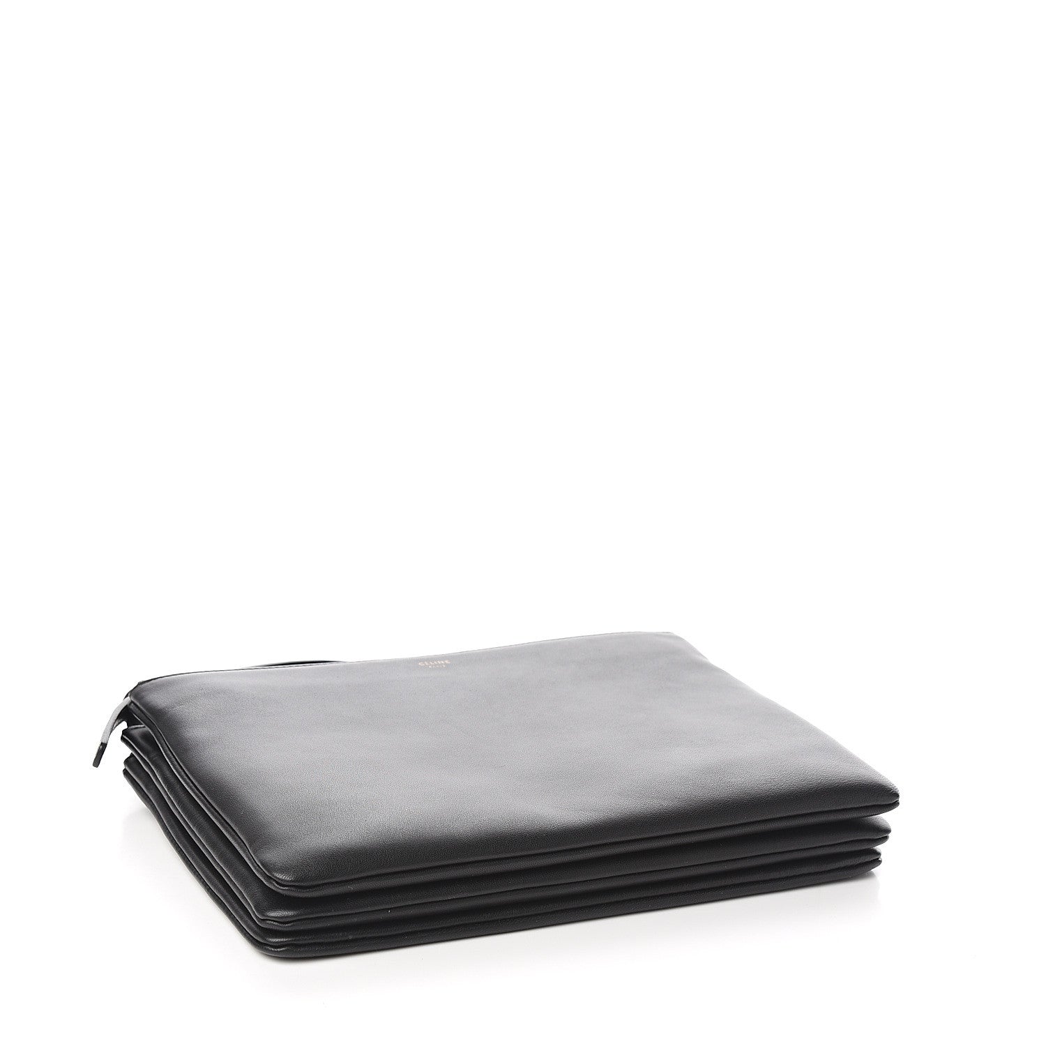 Celine Lambskin Large Trio Crossbody Bag Black 3 of 10