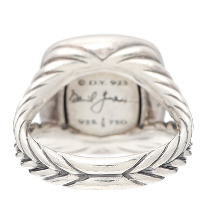 David Yurman Sterling Silver 18K Yellow Gold Diamond 14mm Albion Ring 52 6 3 of 4