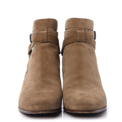 Saint Laurent Suede Womens Blake Ankle Boots 35.5 New Sigaro 2 of 11