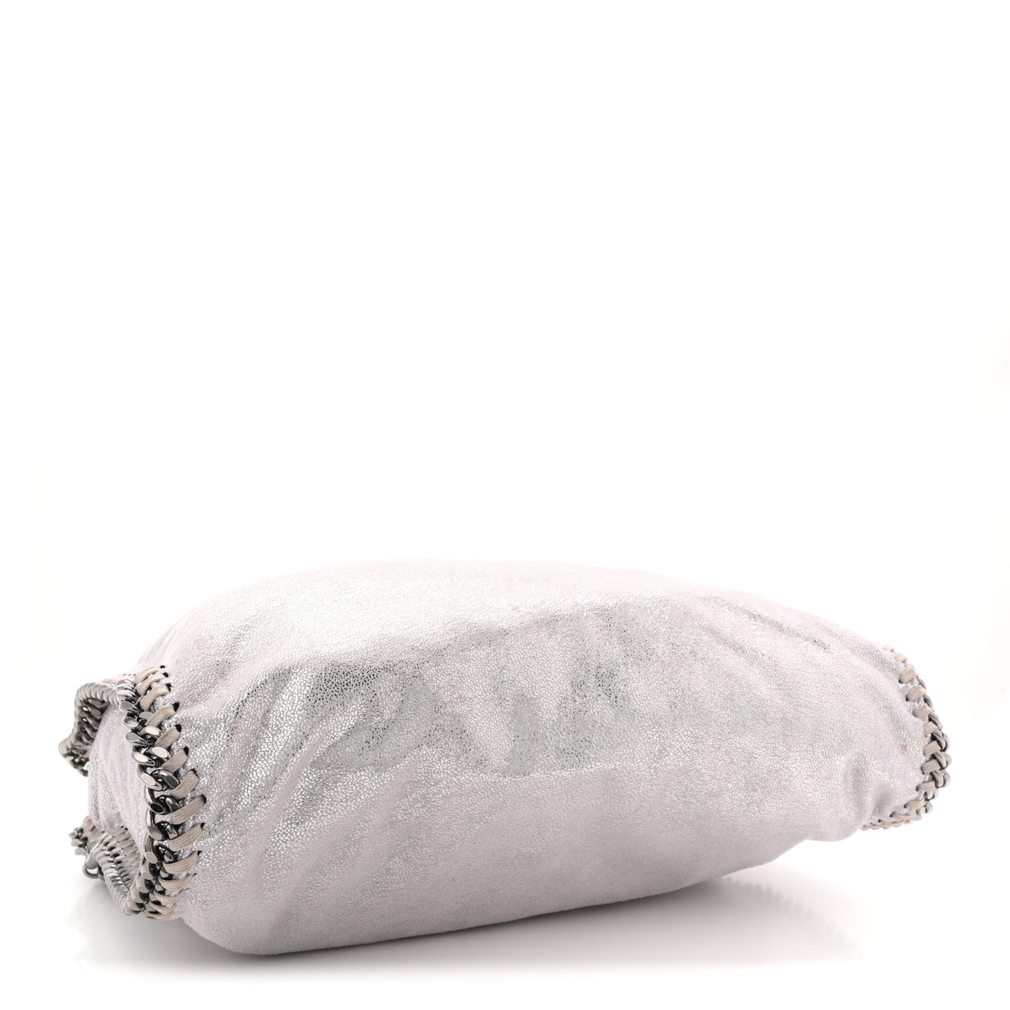 Metallic Shaggy Deer Small Falabella Tote Silver