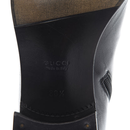 Gucci Goatskin Kitten Chain Horsebit Ankle Boots 38.5 Black 8 of 10