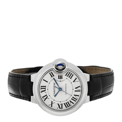 Cartier Stainless Steel Alligator 33mm Ballon Bleu De Cartier Automatic Watch 2 of 5