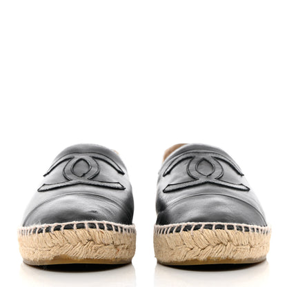 Chanel Lambskin CC Espadrilles 39 Black 2 of 13