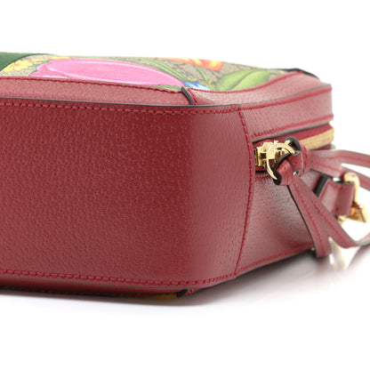 Gucci GG Supreme Monogram Flora Web Small Ophidia Top Handle Shoulder Bag Hibiscus Red 6 of 10
