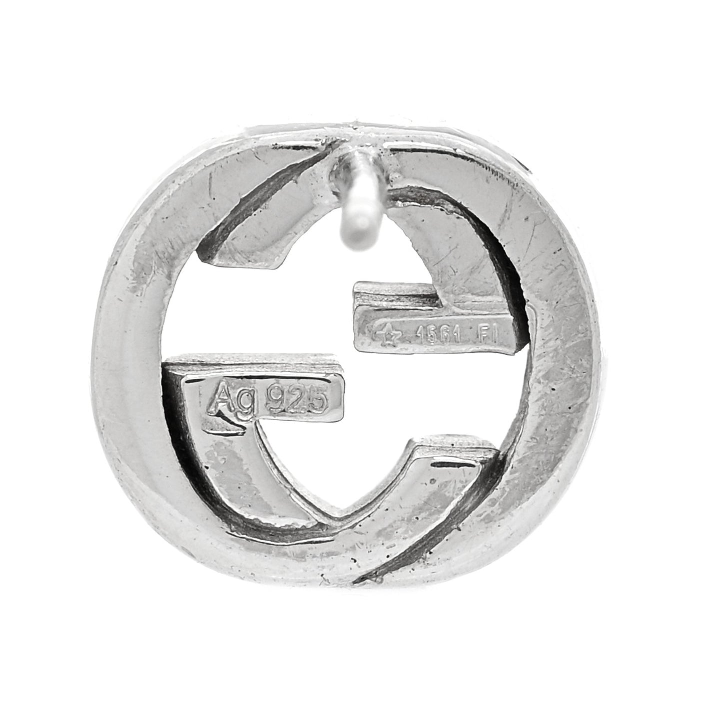 Sterling Silver Interlocking GG Stud Earrings