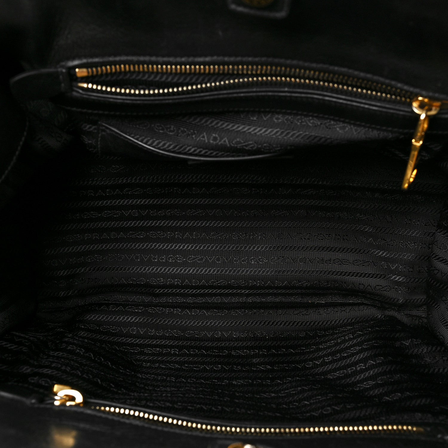 Prada City Calf Front Pocket Tote Black 4 of 7